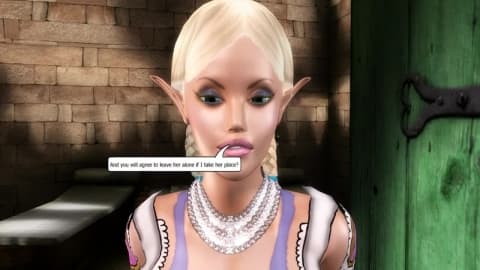 Porno Manga, l&rsquo;elfe taille une pipe en extérieur